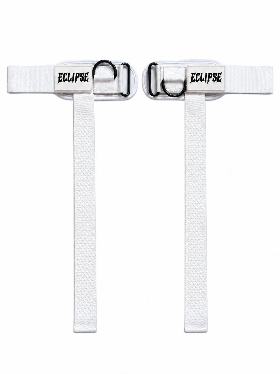 Eclipse 3-in-1 lifting straps, white with black logo